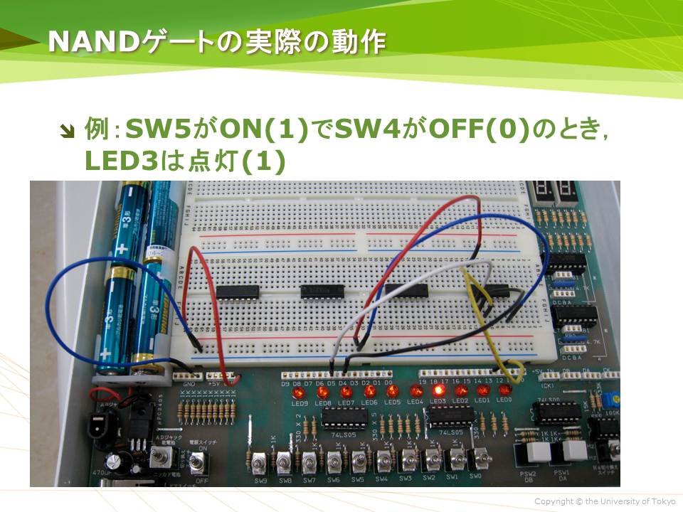 NANDゲートの実際の動作