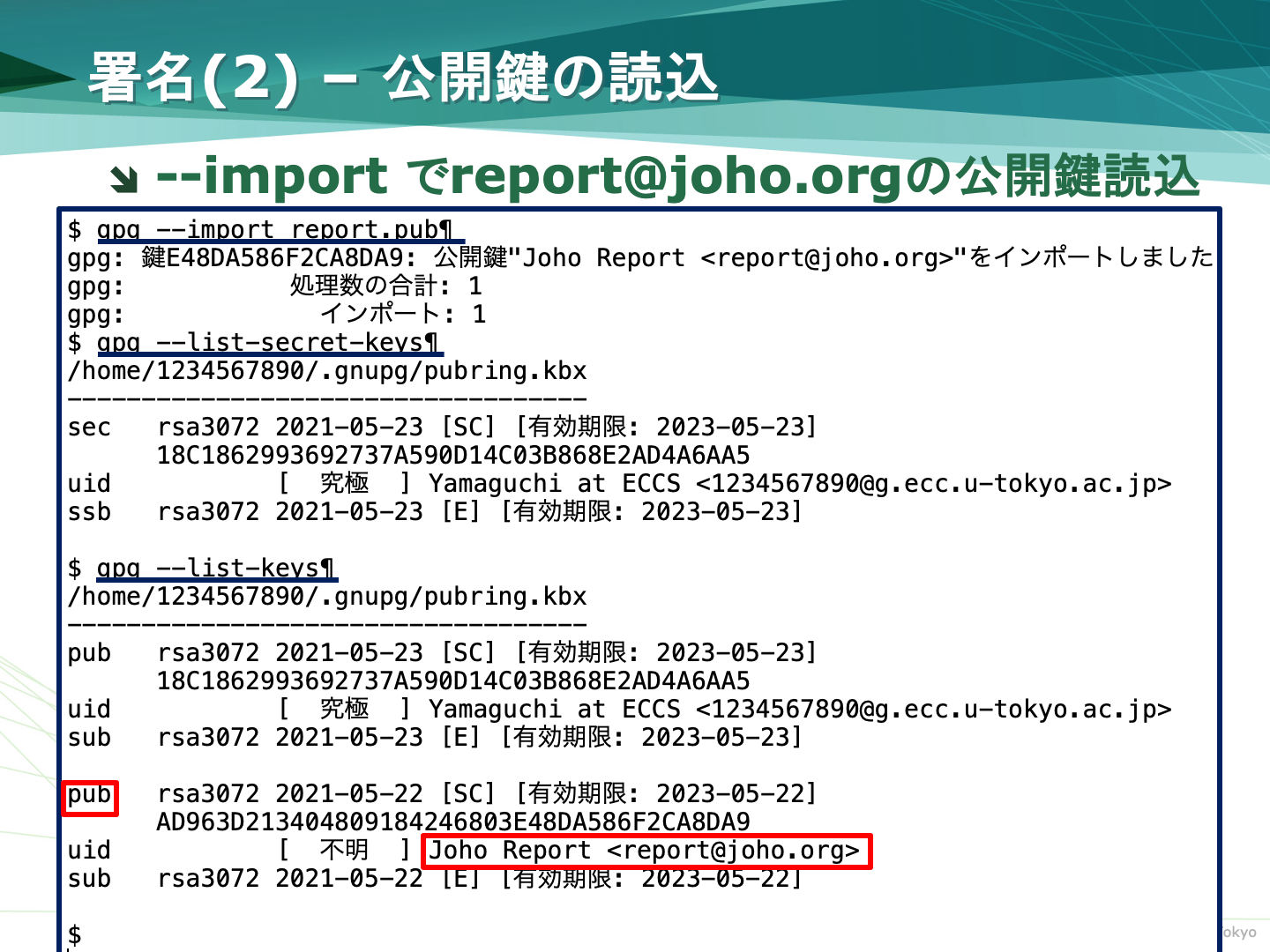 6. 署名と検証 6. 署名と検証