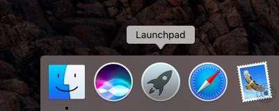 Launchpad icon in the Dock