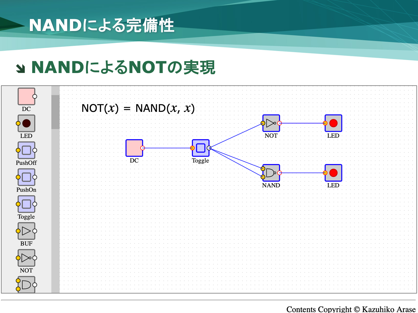 NANDによるNOTの実現